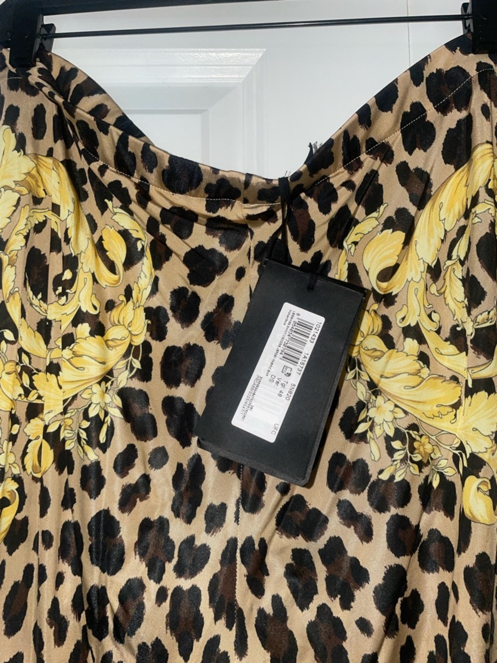 Versace Brown Leopard Print Trousers with Gold Medallion - Picture 4 of 5